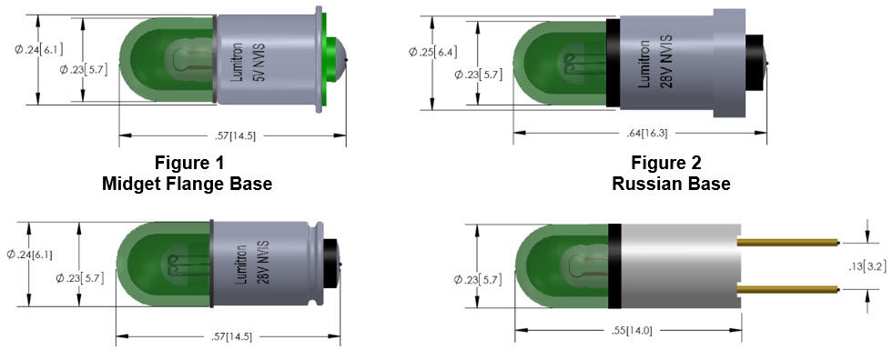 Aerospace Components - Lighting Based Dome Lumitron T-1 ¾